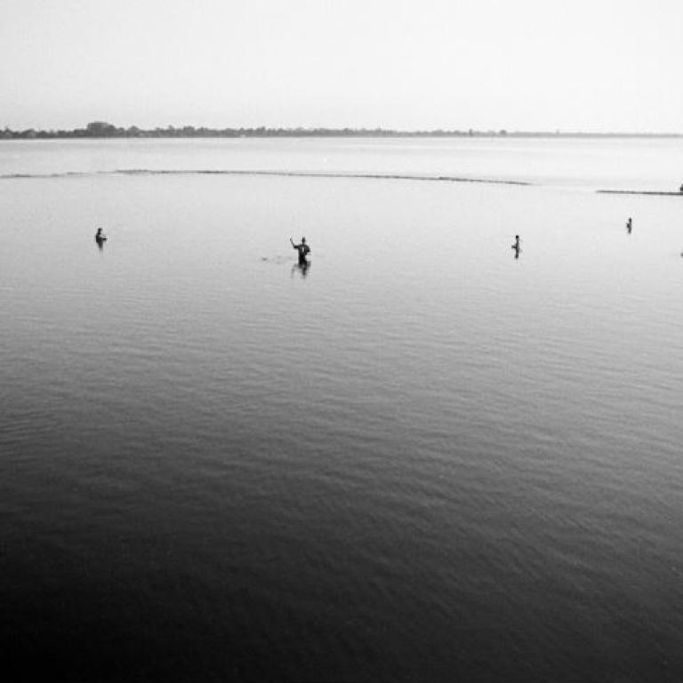 Eine Gruppe von Fischern im Inle See in Myanmar