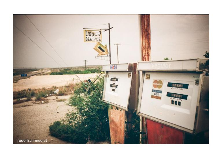 Eine verlassene Tankstelle in New Mexiko