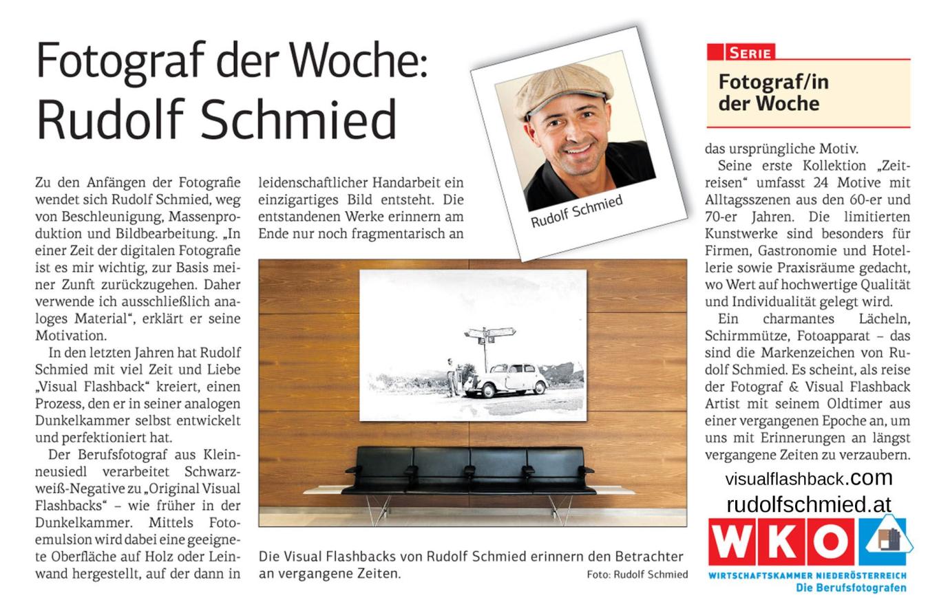Ein Artikel über Visual Flashback in der Wirtschaftskammer Zeitung