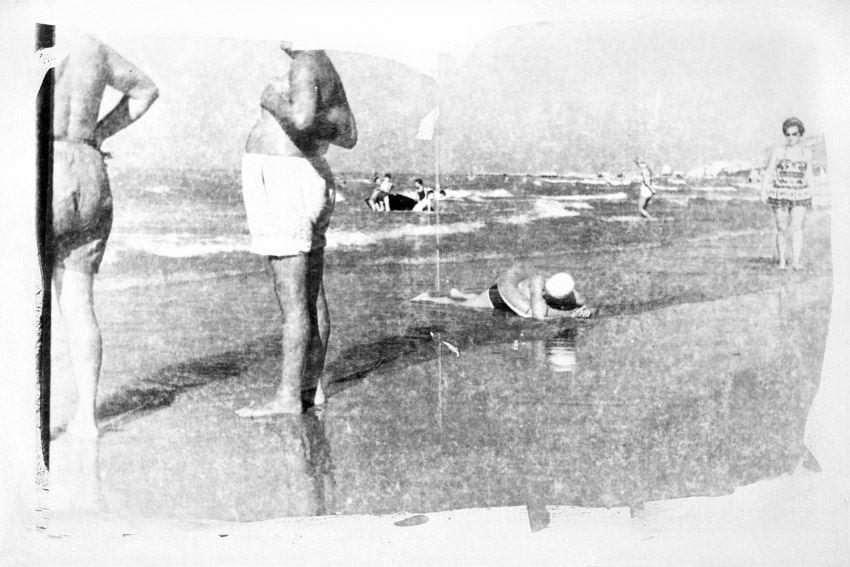 Eine Strandszene im Sommer