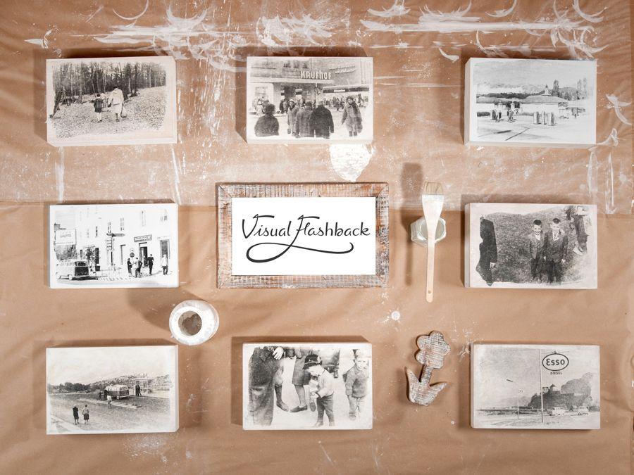 Handgemachte Fotos auf Holz